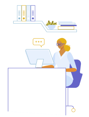 Podiatry 4 Illustration of a receptionist